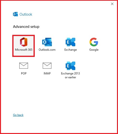 choose the Microsoft 365 and click the Next